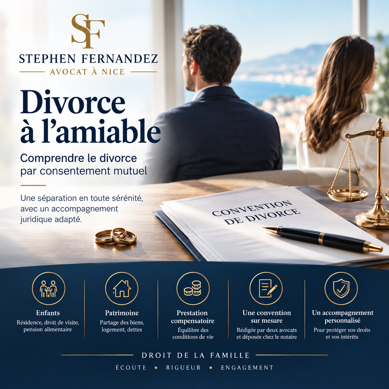 Avocat divorce amiable Nice | Consentement mutuel