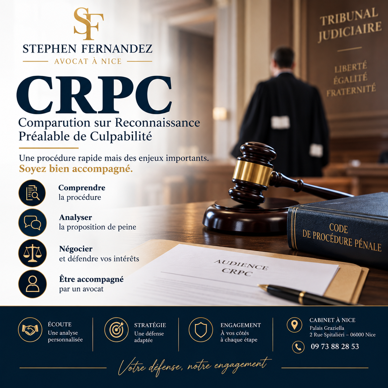 Avocat CRPC Nice | Comparution sur reconnaissance préalable