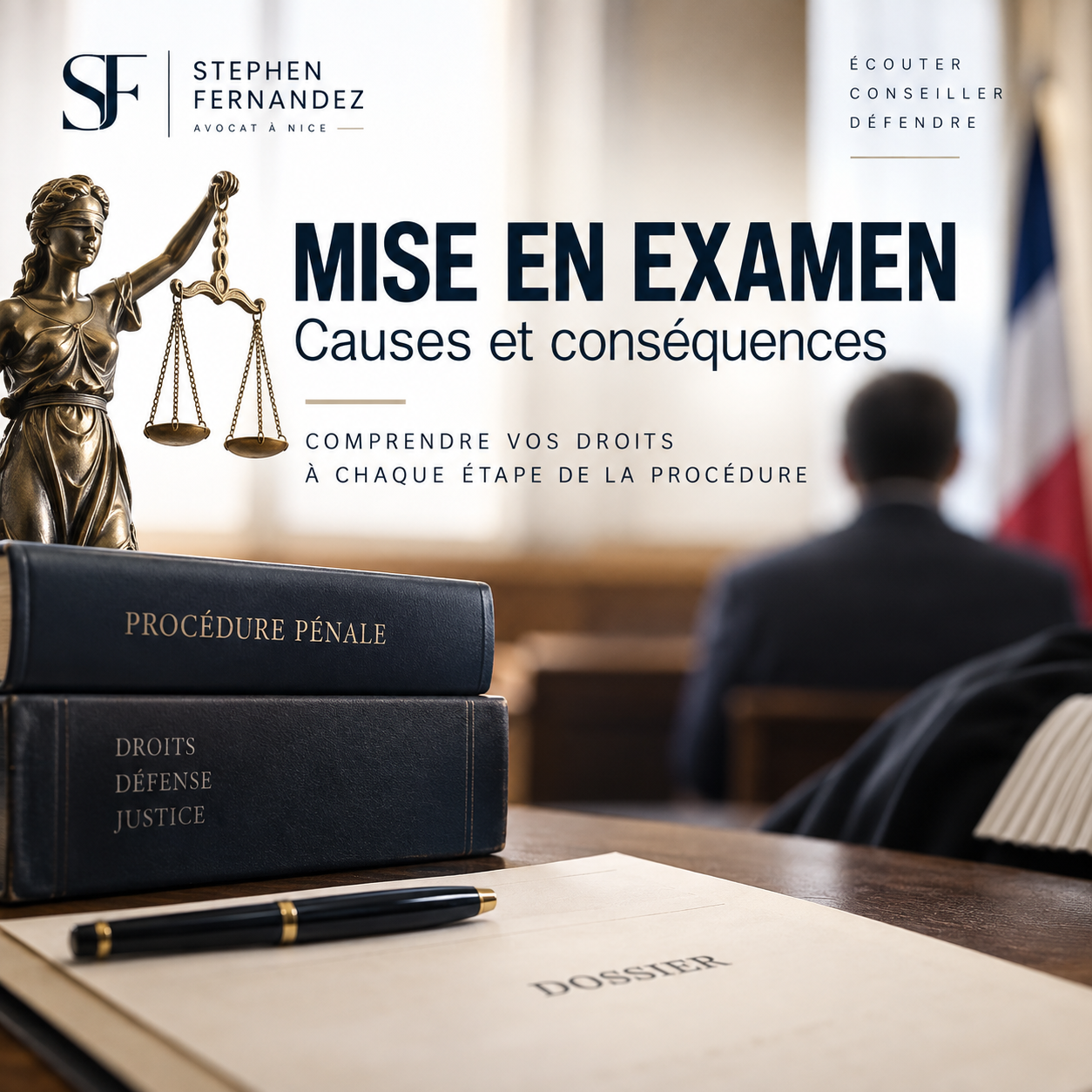 Mise en examen : causes, conséquences et droits | Avocat Nice